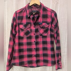 Pink Plaid Button-Up Shirt